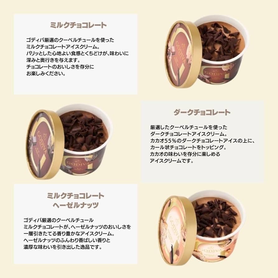 Amazon.co.jp: GODIVA ゴディバ カップ アイス 定番5種 と